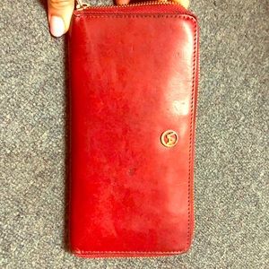 Valentina Genuine Red Leather Wallet-Made in Italy